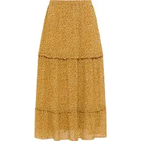 Dreimaster Rok goudgeel / donkergroen / lila / wit