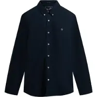 Superdry Heren Klassiek Oxford L/S overhemd Eclips marine (XXL), Katoen, Lange mouwen, Marineblauw M4011037A
