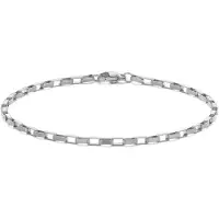Frank 1967 7FB-0822 – – Heren Armband – Stalen Schakelarmband – Zilverkleurig – Mat