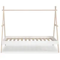 CALICOSY Lit cabane met een afmeting van 90x200 cm en een verstelbare hoogte eliott