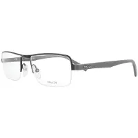 Police Half Rimless Glanzend Zwarte Heren Brilmonturen
