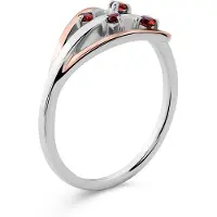 Orphelia Dames 925 Sterling Zilveren Ring - Zilver/Roze ZR-7496