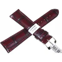 Morellato Tiepolo Leren Horlogeband 22mm Rood Handgestikt