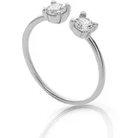 Orphelia 'Twinkle' Dames 925 Echt Zilver Ring - Zilver ZR-7532