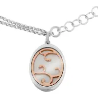 Orphelia 'Jarina' Dames 925 Sterling Zilveren Armband - Zilver/Roze ZA-7165