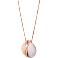 Orphelia 'Moragene' Dames 925 Sterling Zilveren Ketting met Hanger - Roze ZH-7506/RG