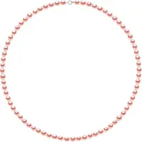 Diadema Rank ketting kralen Zoetwater 4-5mm Rice Grain Rozen Witte Goud 18 Karaat