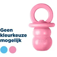 Kong puppy binkie S roze/blauw - 13 x 7 x 7 cm
