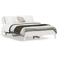 vidaXL Bedframe zonder matras massief grenenhout wit 120x200 cm