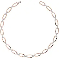 Orphelia Dames 925 Sterling Zilveren Ketting - Zilver/Roze ZK-7209