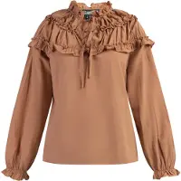Dreimaster Blouse 'Abrel' lichtbruin