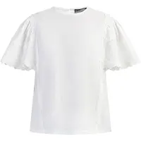 Dreimaster Blouseshirt met kant Dames wit