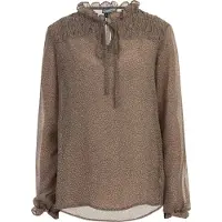 Dreimaster Blouse 'Abrel' beige / olijfgroen