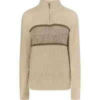 MO Grof gebreide trui Heren Beige Veelkleurig