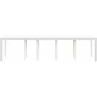 vidaXL Tuintafel, wit, 300 x 100 x 73 cm, polyrotan