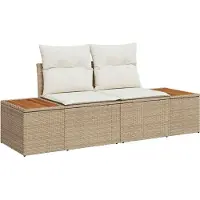 vidaXL Tuinbank Set 6 st Beige en Crème