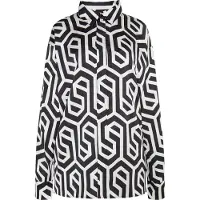 Dreimaster Klassik Blouse zwart / wit