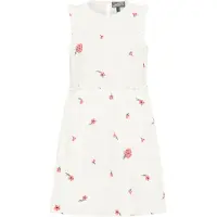 Dreimaster Zomerjurk groen / pastelrood / wolwit