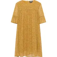 Dreimaster Jurk 'Zitha' donkergeel / rosa / zwart / offwhite