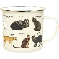 Gift Republic Emaille mok met katten - Gift Republic