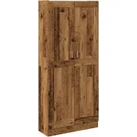 vidaXL Hoge kast 82,5x30,5x185 cm bewerkt hout oud houtkleurig