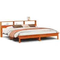 vidaXL Bedframe zonder matras massief grenenhout wasbruin 180x200 cm