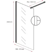 Badplaats Douchewand florida 50 x 200 cm goud – inloopdouche 8 mm