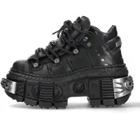New rock lederen platform enkellaarzen-WALL106-S10