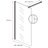 Badplaats Douchewand florida 90 x 200 cm goud – inloopdouche 8 mm