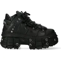 New rock Goth leren enkellaarzen-WALL106-S25