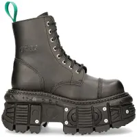 New rock Vegan lederen gevechtsplatformlaarzen - TANKMILI083C-V2