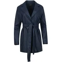 Conquista Navy leren jasje met riem