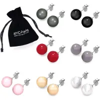 MYC Paris Oorbellen Box 7 Days Colourful Pearl - Oostenrijkse parel van zeer hoge kwaliteit