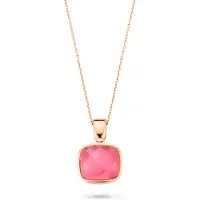 Orphelia 'Isabella' Dames 925 Sterling Zilveren Ketting met Hanger - Roze ZH-7198/PI
