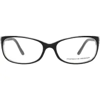 Porsche Design rechthoekig zwart op kristal damesglazen frames