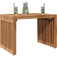 vidaXL Tuin bijzettafel bruin, 50 x 32,5 x 35 cm, massief teakhout