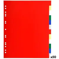 Exacompta Blanco Tabbladen A4+ Kleurenassortiment 12 tabs PP (Polypropeen) 11 Gaten 93H Pak van 50