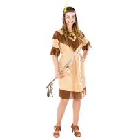 Dressforfun - vrouwenkostuum indianenvrouw sexy Trinity XL - verkleedkleding kostuum halloween verkleden feestkleding carnavalskleding carnaval feestkledij partykleding - 300602