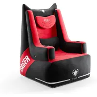 Diablo Chairs - Mobiele gamingstoel BAGER - Ergonomische kussens Gepompt - Rood / Zwart