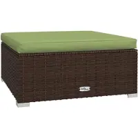 vidaXL 7-delige Loungeset met kussens poly rattan bruin