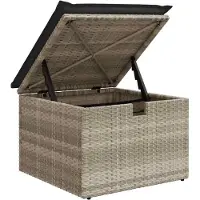 vidaXL Bankstel 7 st Lichtgrijs poly rattan