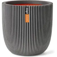 Capi Europe Bloempot Groove Antraciet D 35 H 34 Cm