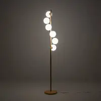 Kare Design vloerlamp Scala Balls, crème / amber, Woon-/ Eetkamer, Glas, Design, vloerlamp