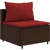 vidaXL 7-delige Loungeset met kussens poly rattan bruin