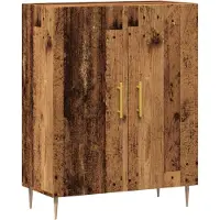 vidaXL Dressoir 69,5x34x90 cm bewerkt hout oud houtkleurig