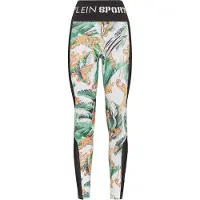 Plein sport Sportbroek geel / zwart / wit