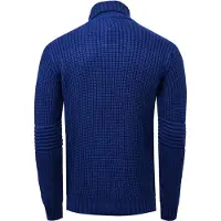 Rusty neal Gebreid vest met coltrui en asymmetrische rits