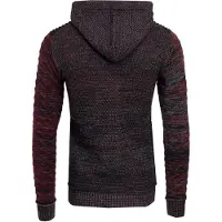Rusty neal Gebreid vest grijs / bordeaux / zwart