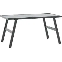vidaXL Tuintafeltje 90x45x35 cm gepoedercoat staal zwart