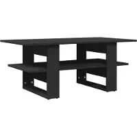 vidaXL Salontafel 102x55x42 cm bewerkt hout zwart